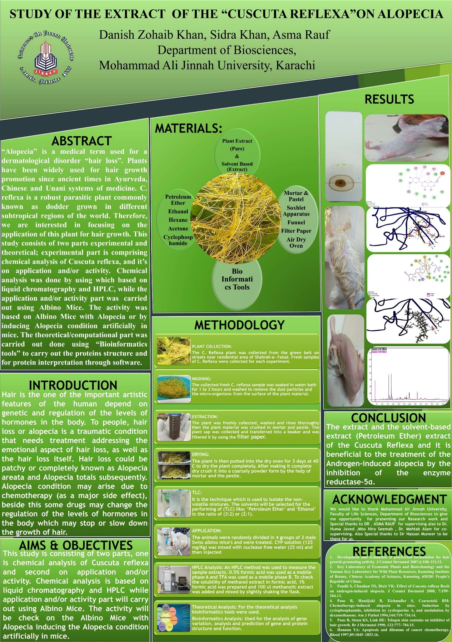 Study Of The Extract Of The “Cuscuta Reflexa” On Alopecia